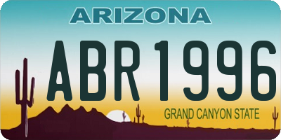 AZ license plate ABR1996
