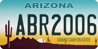 AZ license plate ABR2006