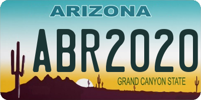 AZ license plate ABR2020