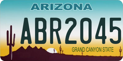 AZ license plate ABR2045