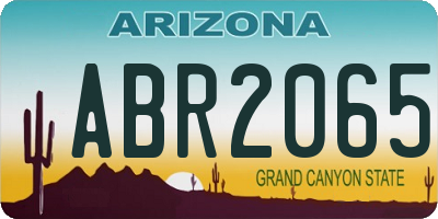 AZ license plate ABR2065