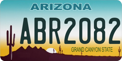 AZ license plate ABR2082