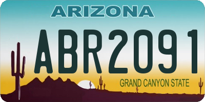 AZ license plate ABR2091
