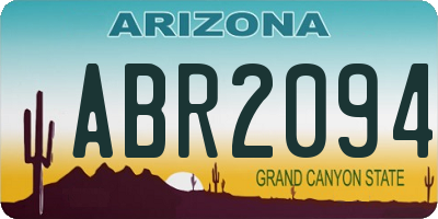AZ license plate ABR2094