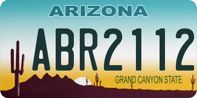 AZ license plate ABR2112