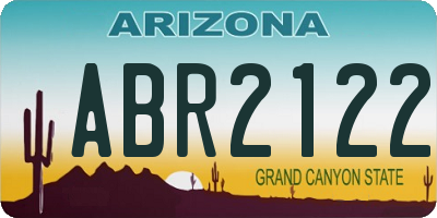 AZ license plate ABR2122