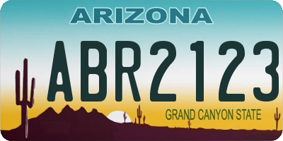 AZ license plate ABR2123