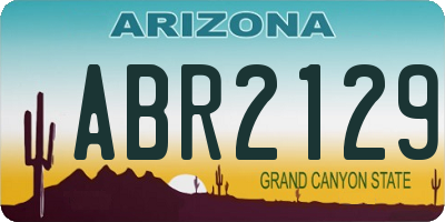 AZ license plate ABR2129