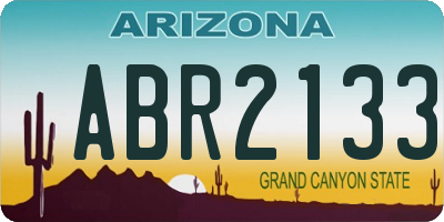 AZ license plate ABR2133