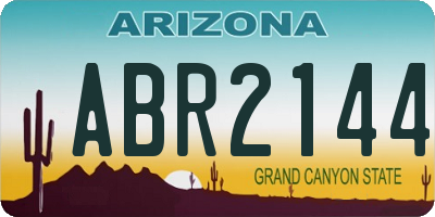 AZ license plate ABR2144