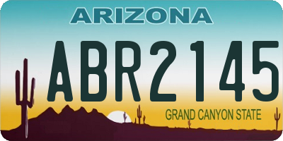 AZ license plate ABR2145