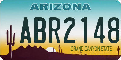AZ license plate ABR2148