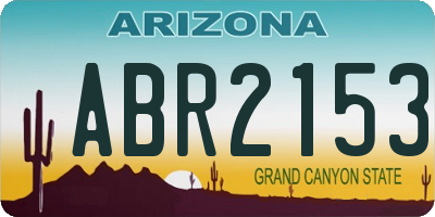 AZ license plate ABR2153