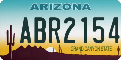 AZ license plate ABR2154