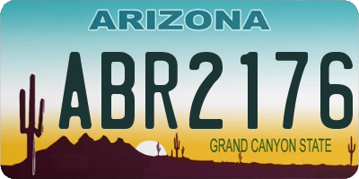 AZ license plate ABR2176