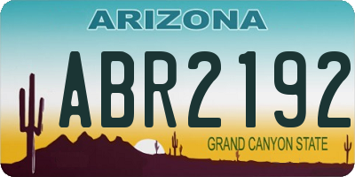 AZ license plate ABR2192