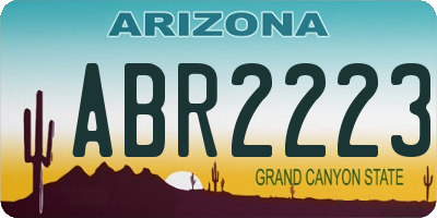 AZ license plate ABR2223