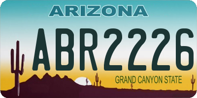 AZ license plate ABR2226