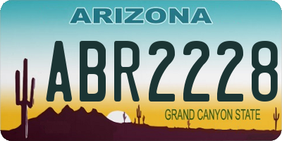 AZ license plate ABR2228