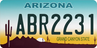 AZ license plate ABR2231