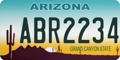 AZ license plate ABR2234