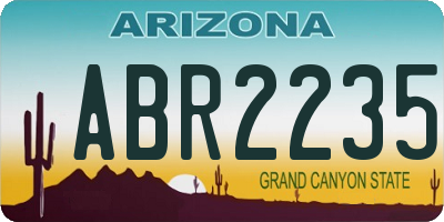 AZ license plate ABR2235