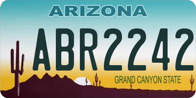 AZ license plate ABR2242