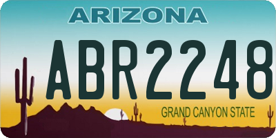 AZ license plate ABR2248