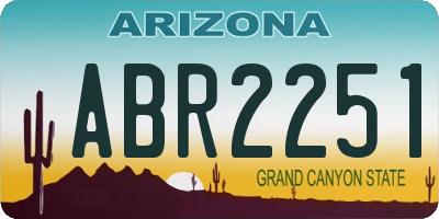 AZ license plate ABR2251