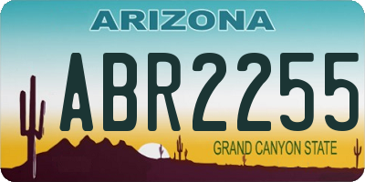 AZ license plate ABR2255