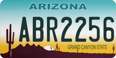 AZ license plate ABR2256