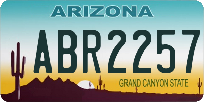 AZ license plate ABR2257