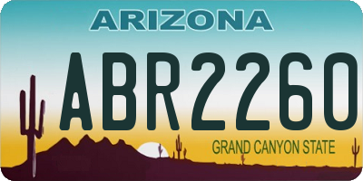 AZ license plate ABR2260