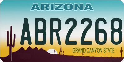 AZ license plate ABR2268