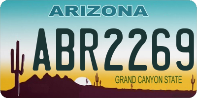 AZ license plate ABR2269