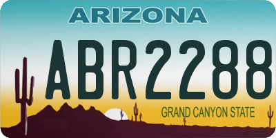AZ license plate ABR2288