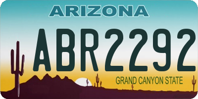 AZ license plate ABR2292