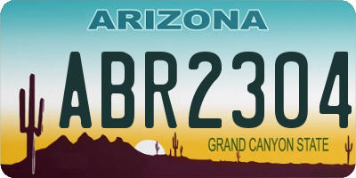 AZ license plate ABR2304