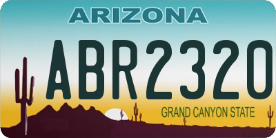 AZ license plate ABR2320