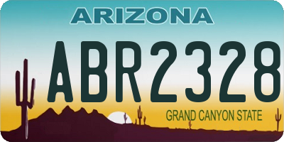 AZ license plate ABR2328