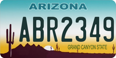 AZ license plate ABR2349