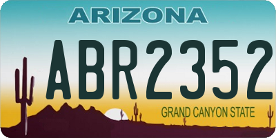 AZ license plate ABR2352