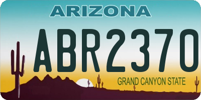 AZ license plate ABR2370