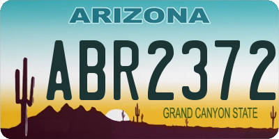 AZ license plate ABR2372