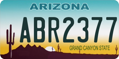 AZ license plate ABR2377