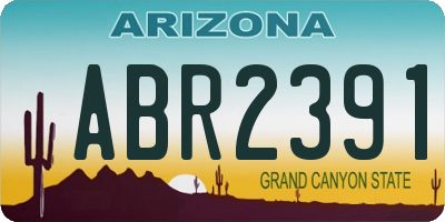 AZ license plate ABR2391