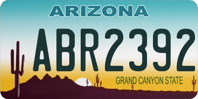 AZ license plate ABR2392