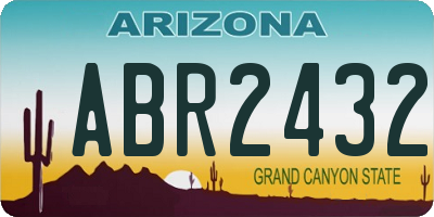 AZ license plate ABR2432