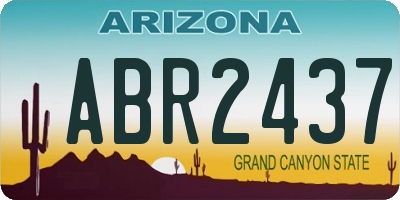 AZ license plate ABR2437