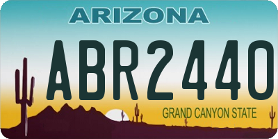AZ license plate ABR2440